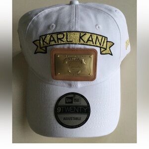 Karl Kani New Era Gold Plate Adjustable Embroidered White Hat